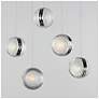 3_ET2 Pulse 15" Wide Polished Chrome 5-Light LED Pendant more views