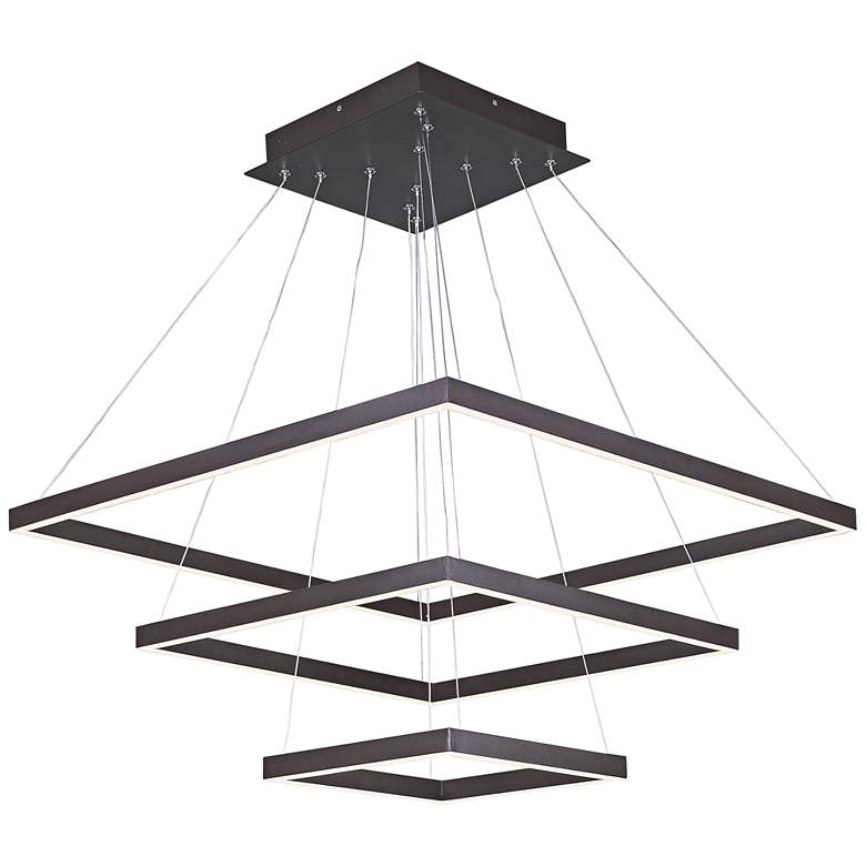 Image 2 ET2 Quad 27 3/4" Wide Bronze LED Multi Light Pendant