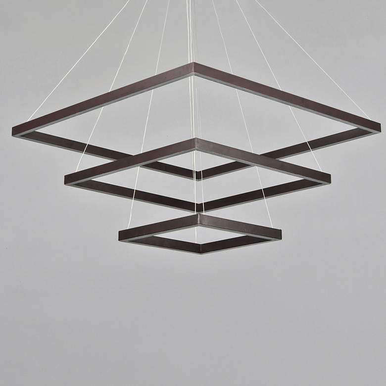 Image 5 ET2 Quad 27 3/4" Wide Bronze LED Multi Light Pendant more views