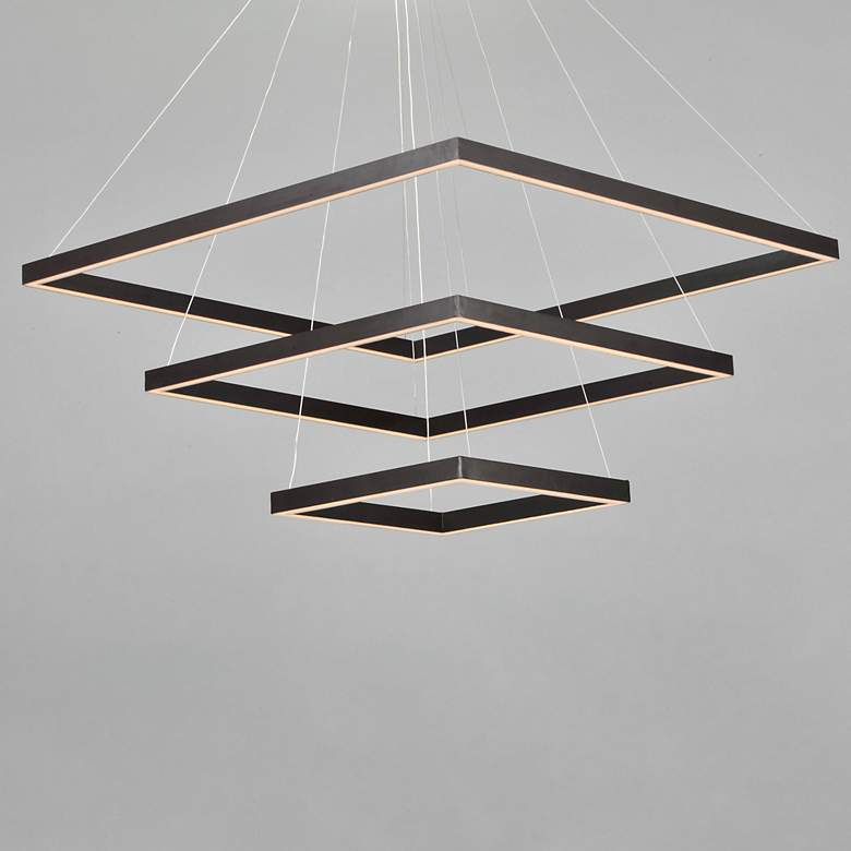 Image 6 ET2 Quad 27 3/4" Wide Bronze LED Multi Light Pendant more views