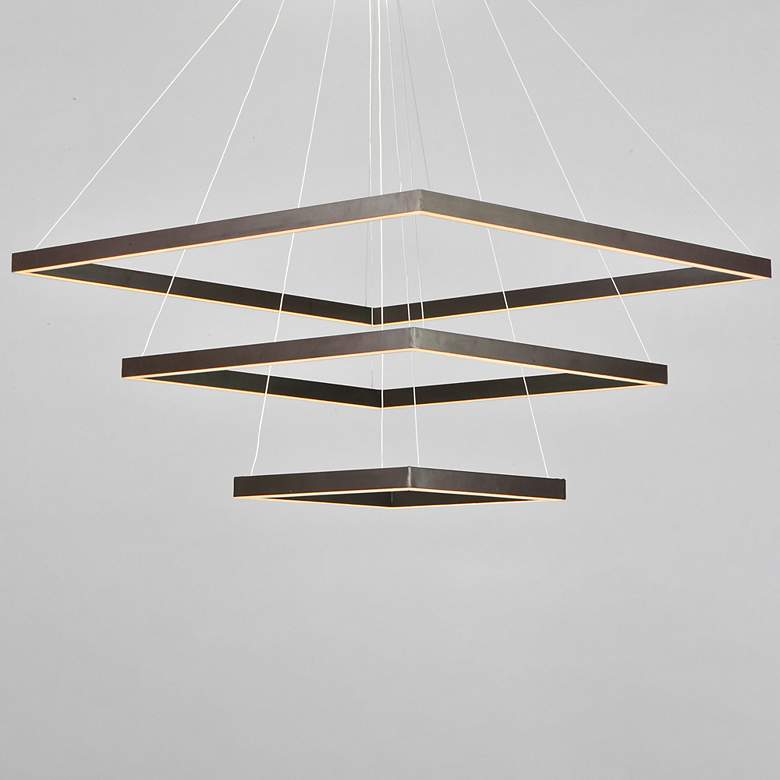 Image 7 ET2 Quad 27 3/4" Wide Bronze LED Multi Light Pendant more views