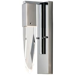 ET2 Quartz 14 1/2"H Polished Chrome Crystal LED Wall Sconce