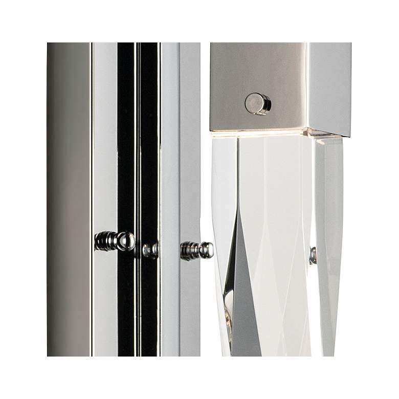 Image 2 ET2 Quartz 14 1/2"H Polished Chrome Crystal LED Wall Sconce more views