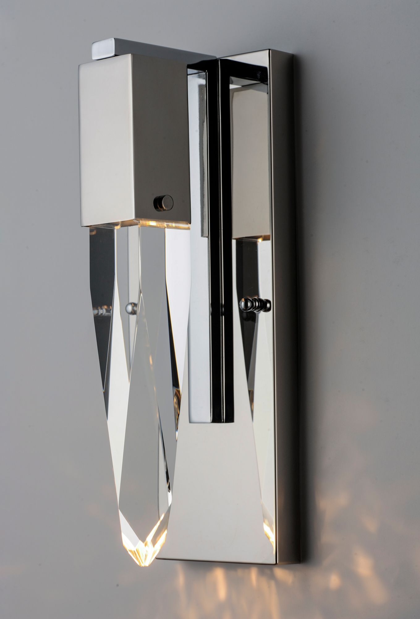 Image 4 ET2 Quartz 14 1/2"H Polished Chrome Crystal LED Wall Sconce more views