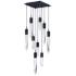 ET2 Quartz 15 3/4" Wide Black 9-Light LED Pendant