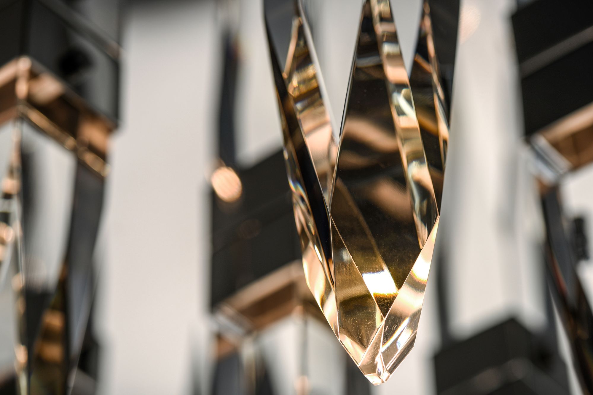 Image 4 ET2 Quartz 15 3/4" Wide Polished Nickel 9-Light LED Pendant more views