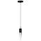 ET2 Quartz 4 3/4" Wide Black and Crystal LED Mini Pendant