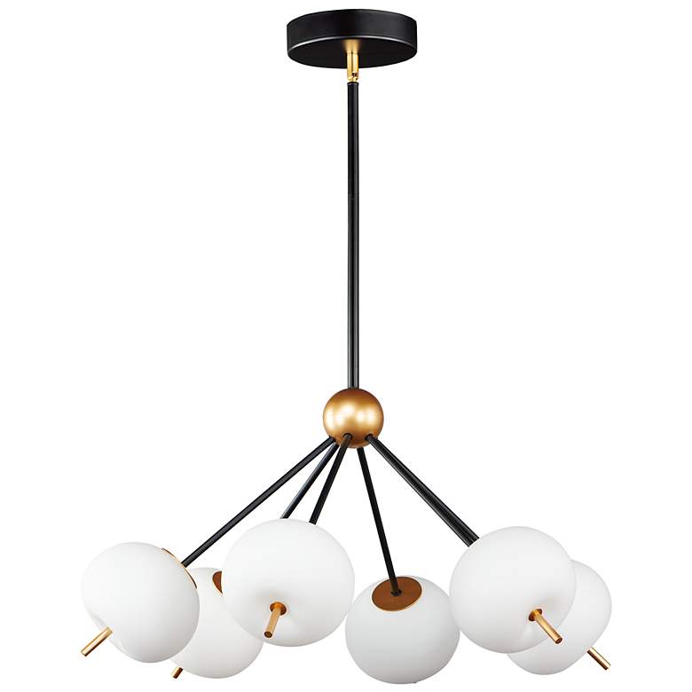 Image 2 ET2 Quest 26 1/2" Wide Black and Gold 6-Light LED Pendant