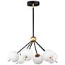 2_ET2 Quest 26 1/2" Wide Black and Gold 6-Light LED Pendant