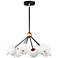 ET2 Quest 26 1/2" Wide Black and Gold 6-Light LED Pendant