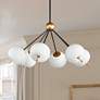 1_ET2 Quest 26 1/2" Wide Black and Gold 6-Light LED Pendant