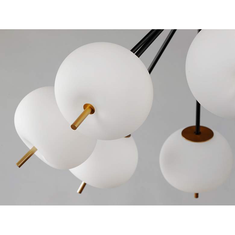 Image 3 ET2 Quest 26 1/2" Wide Black and Gold 6-Light LED Pendant more views