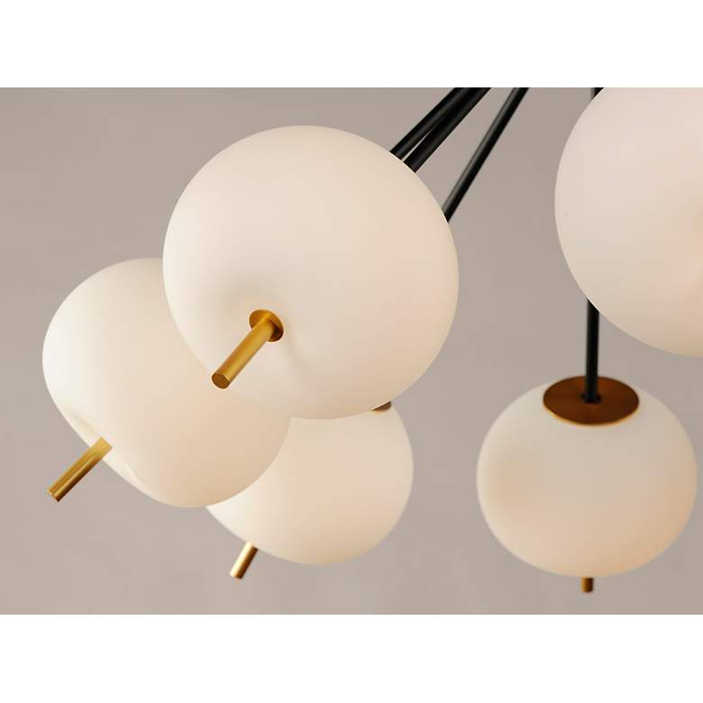 Image 5 ET2 Quest 26 1/2" Wide Black and Gold 6-Light LED Pendant more views