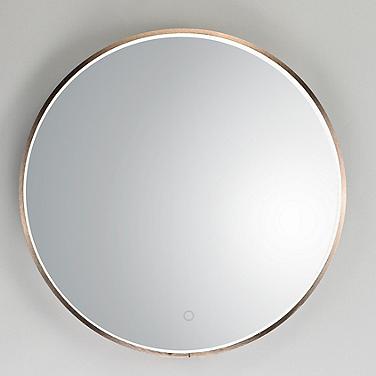 ET2 Rafa Anodized Bronze 27 1/2" Round LED Wall Mirror