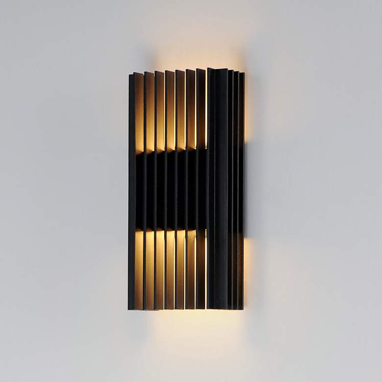 Image 2 ET2 Rampart 11 3/4" High Black LED Outdoor Wall Light more views