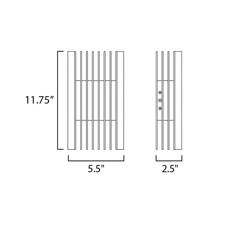 Image 6 ET2 Rampart 11 3/4" High Black LED Outdoor Wall Light more views
