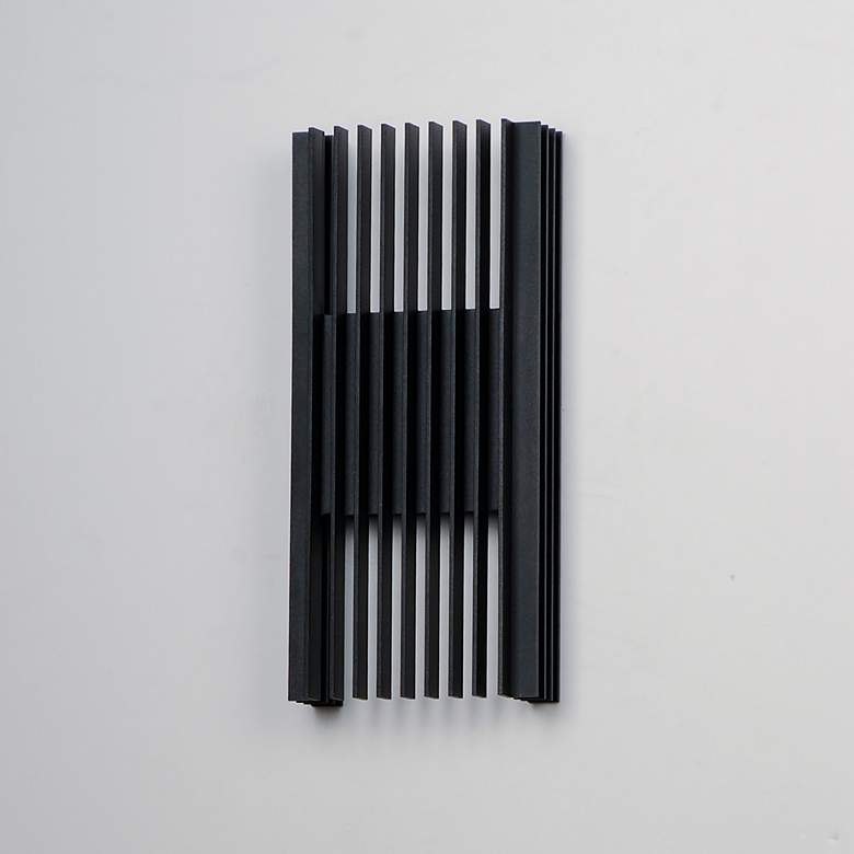 Image 4 ET2 Rampart 14" High Black LED Outdoor Wall Light more views