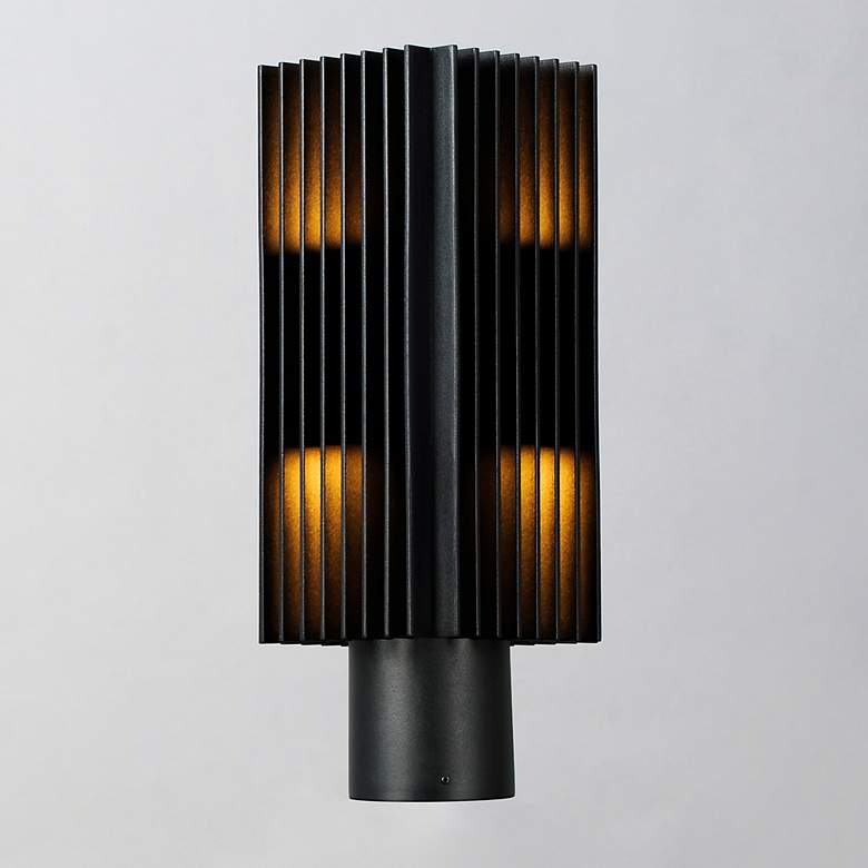 Image 3 ET2 Rampart 15" High Black LED Outdoor Post Light more views