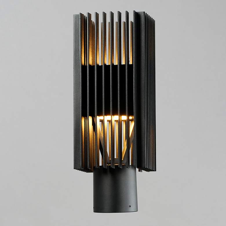 Image 4 ET2 Rampart 15" High Black LED Outdoor Post Light more views