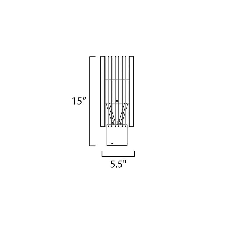 Image 7 ET2 Rampart 15" High Black LED Outdoor Post Light more views