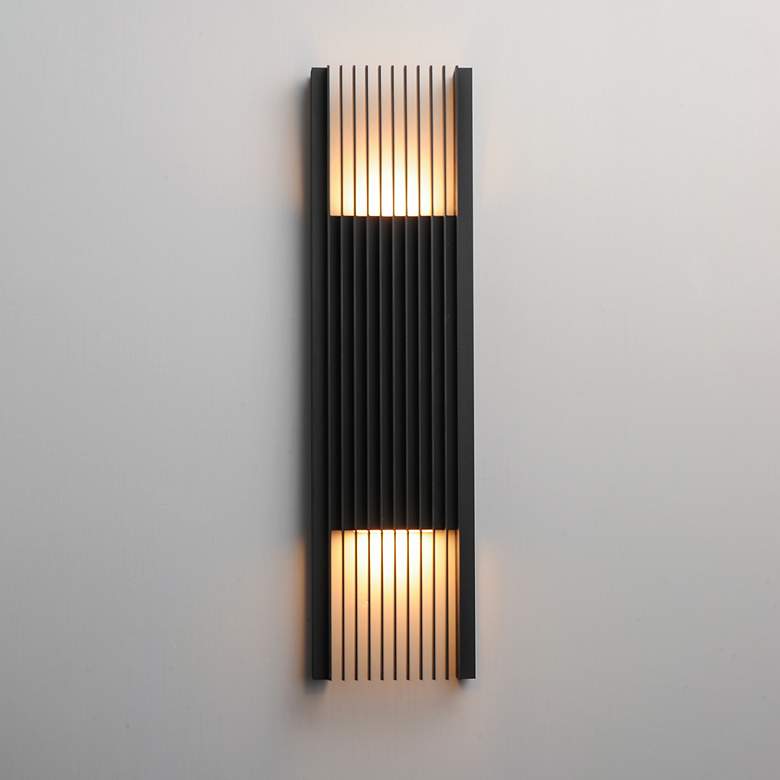 Image 3 ET2 Rampart 30" High Black XL LED Outdoor Wall Sconce more views