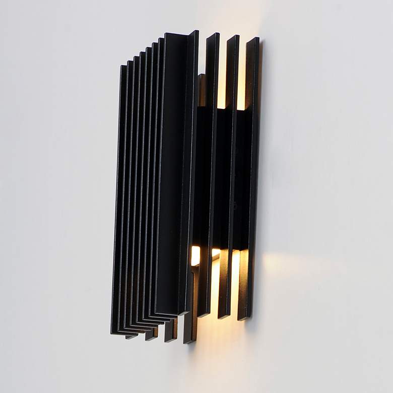 Image 2 ET2 Rampart 5 1/2" High Black LED Outdoor Wall Light more views