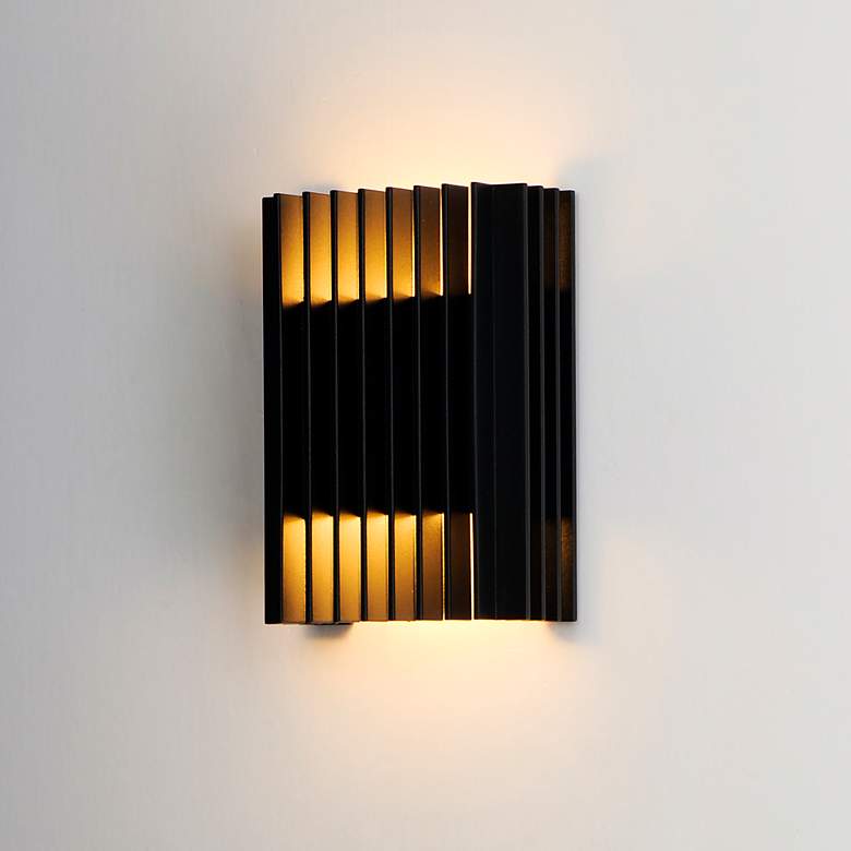 Image 4 ET2 Rampart 5 1/2" High Black LED Outdoor Wall Light more views