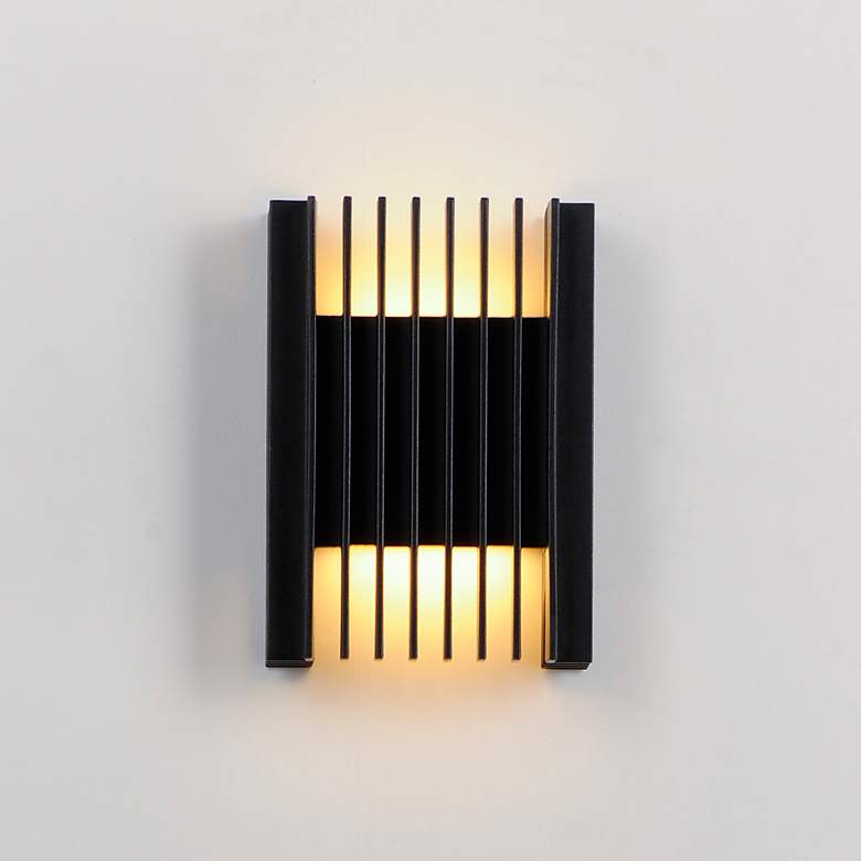 Image 5 ET2 Rampart 5 1/2" High Black LED Outdoor Wall Light more views