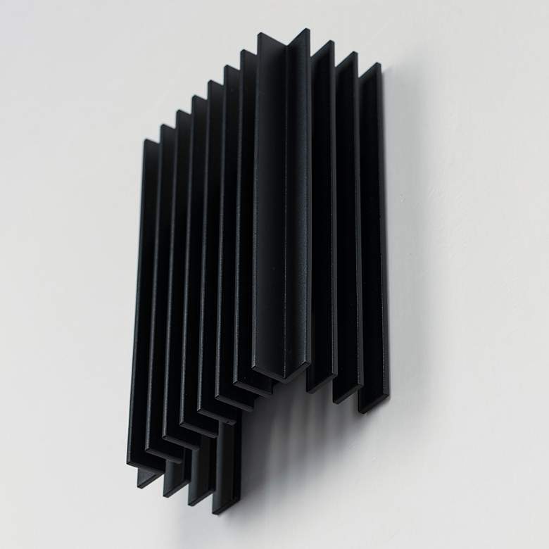 Image 6 ET2 Rampart 5 1/2" High Black LED Outdoor Wall Light more views