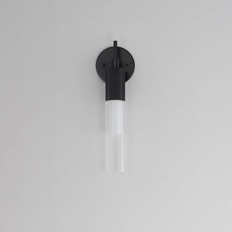 Image 2 ET2 Reeds 16" High Black LED Wall Sconce more views