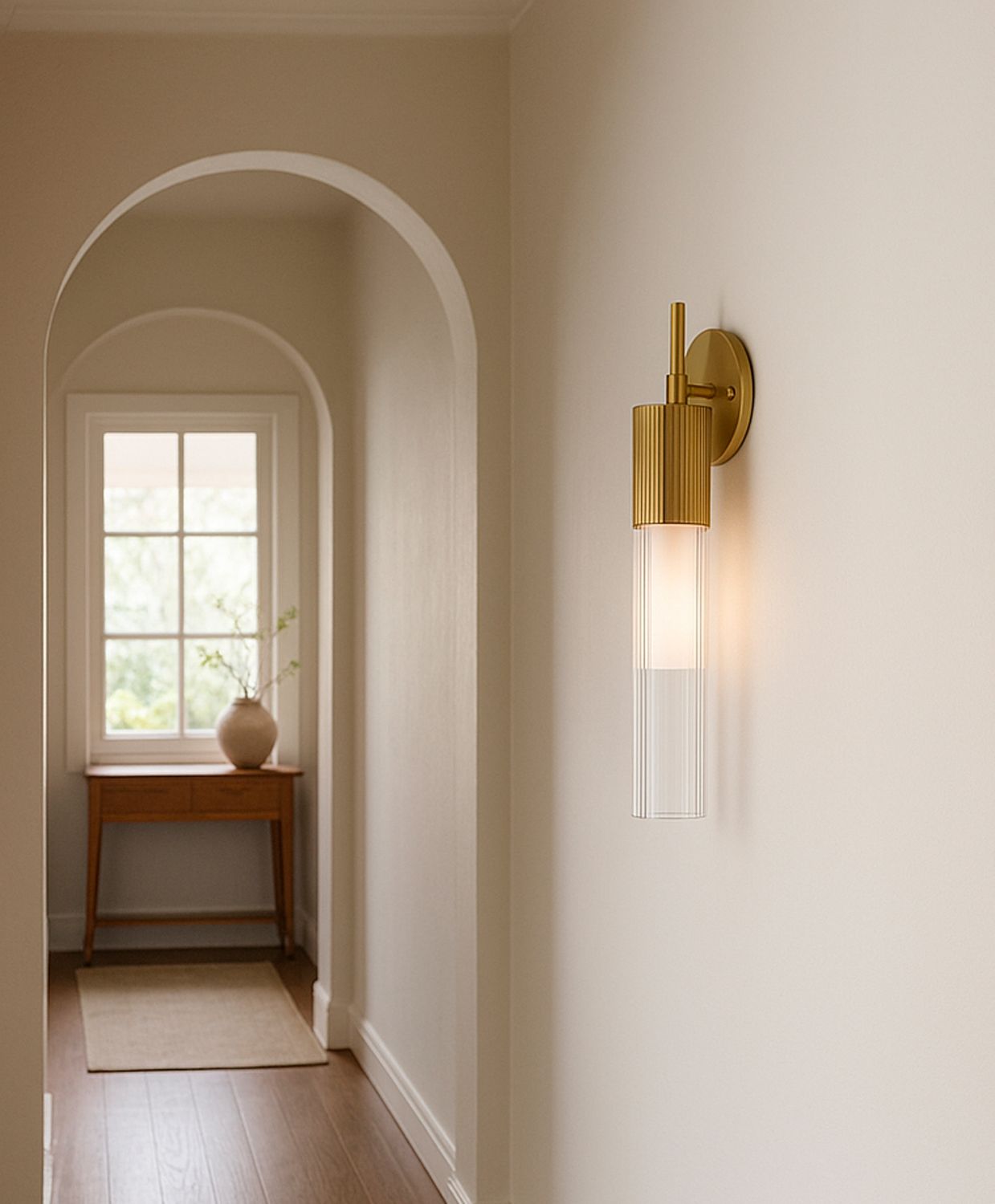 Image 7 ET2 Reeds 16"High Gold ADA LED Wall Sconce more views