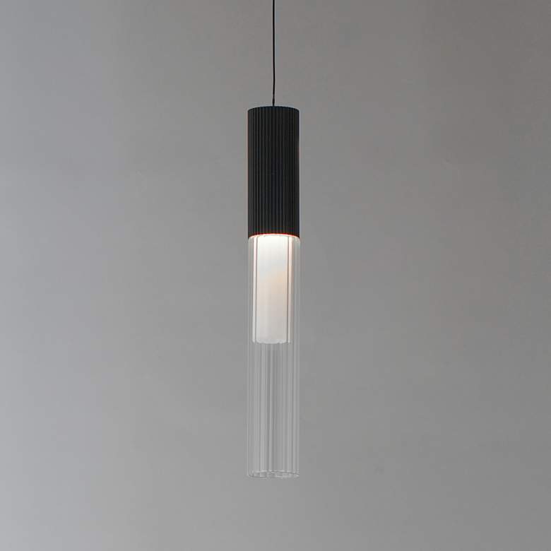 Image 3 ET2 Reeds 2 1/4" Wide Black LED Mini Pendant more views