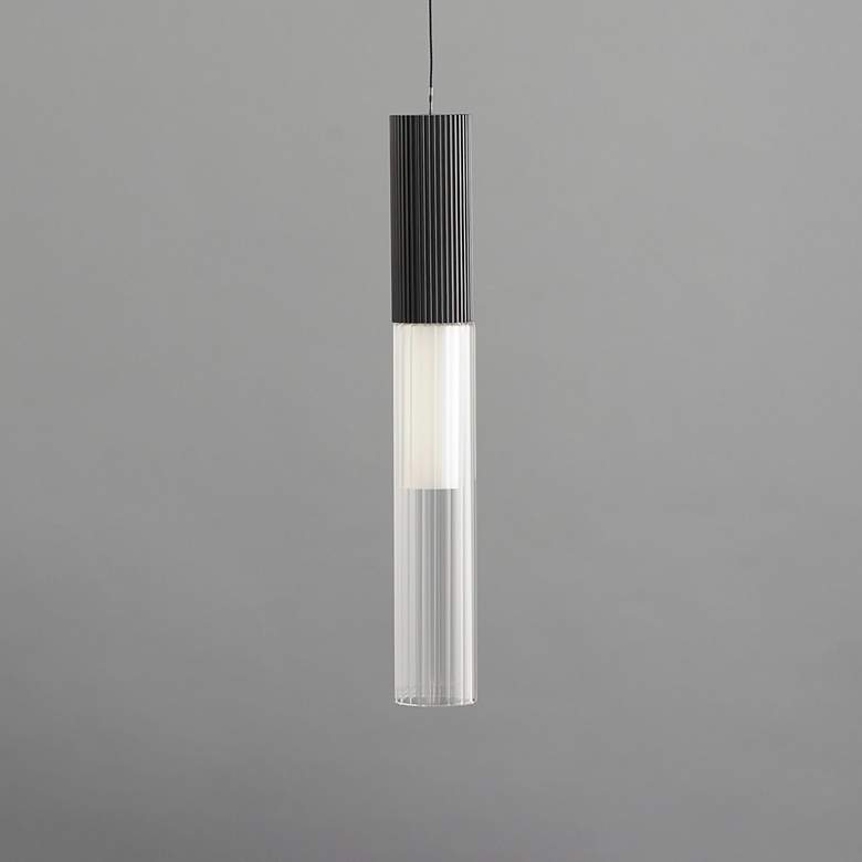 Image 4 ET2 Reeds 2 1/4" Wide Black LED Mini Pendant more views