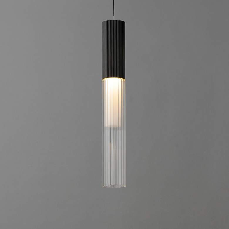 Image 5 ET2 Reeds 2 1/4" Wide Black LED Mini Pendant more views