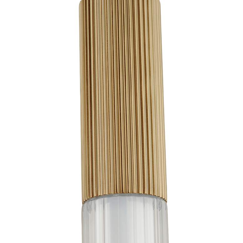 Image 4 ET2 Reeds 2 1/4" Wide Gold LED Cylinder Mini Pendant more views