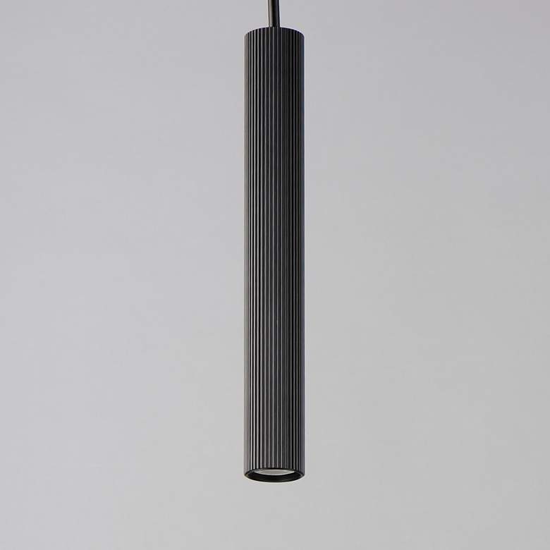 Image 2 ET2 Reeds 2 1/4" Wide Matte Black LED Mini Pendant more views