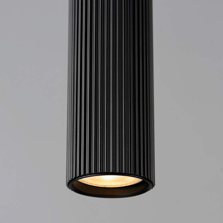 Image 3 ET2 Reeds 2 1/4" Wide Matte Black LED Mini Pendant more views