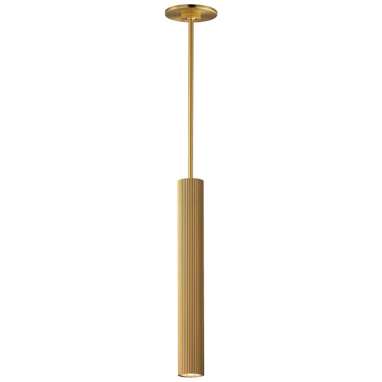 Image 1 ET2 Reeds 2 1/4" Wide Gold LED Mini Pendant