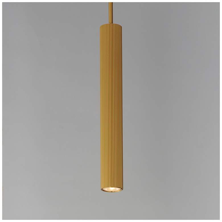 Image 2 ET2 Reeds 2 1/4" Wide Gold LED Mini Pendant more views