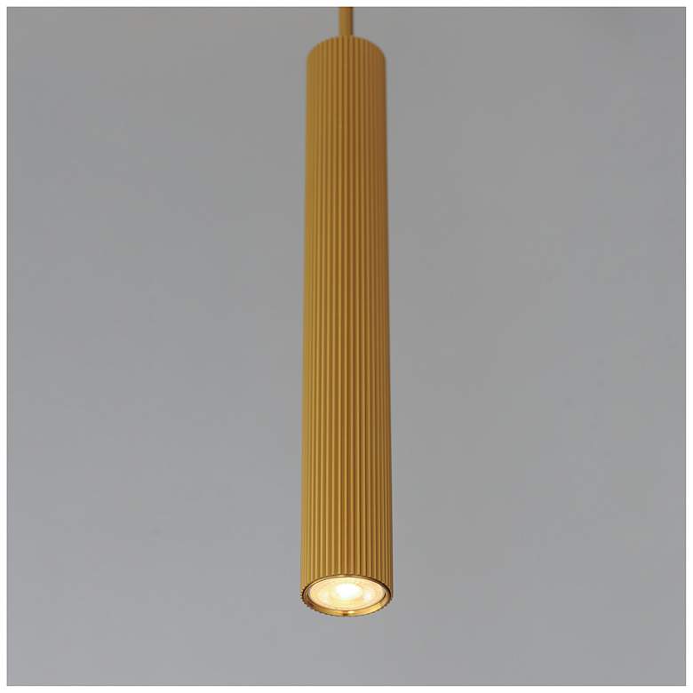 Image 3 ET2 Reeds 2 1/4" Wide Gold LED Mini Pendant more views