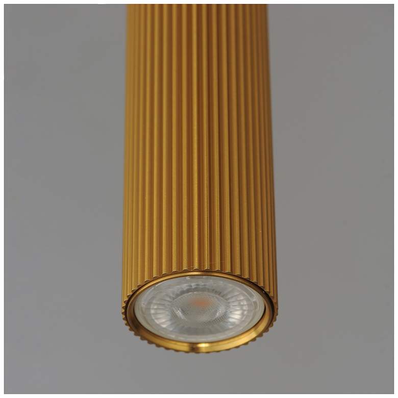 Image 4 ET2 Reeds 2 1/4" Wide Gold LED Mini Pendant more views