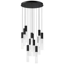 ET2 Reeds 20 3/4" Wide Black Steel 12-Light LED Pendant