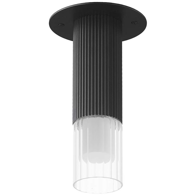 Image 1 ET2 Reeds 8 1/2" High Black LED Flush Mount