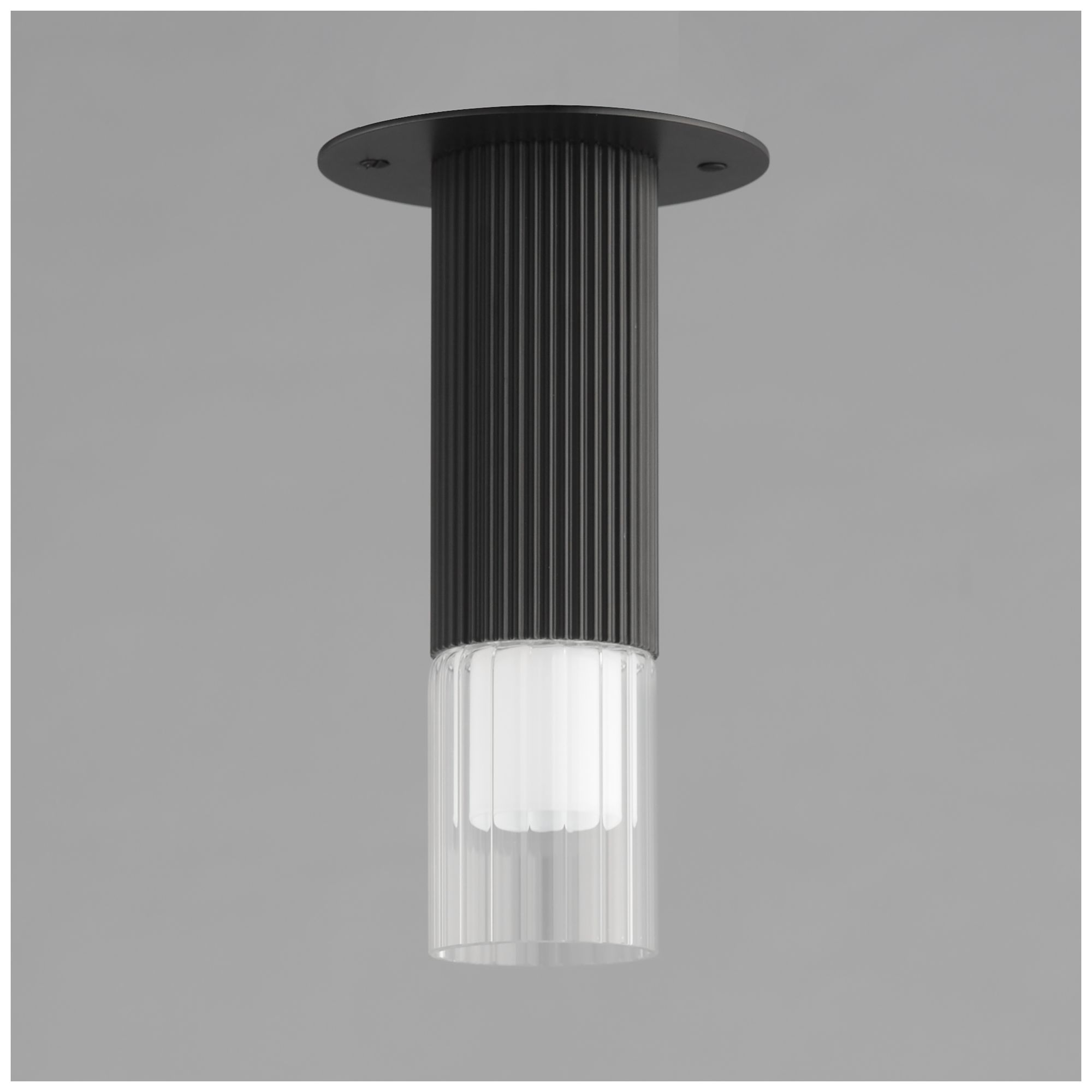 Image 2 ET2 Reeds 8 1/2" High Black LED Flush Mount more views