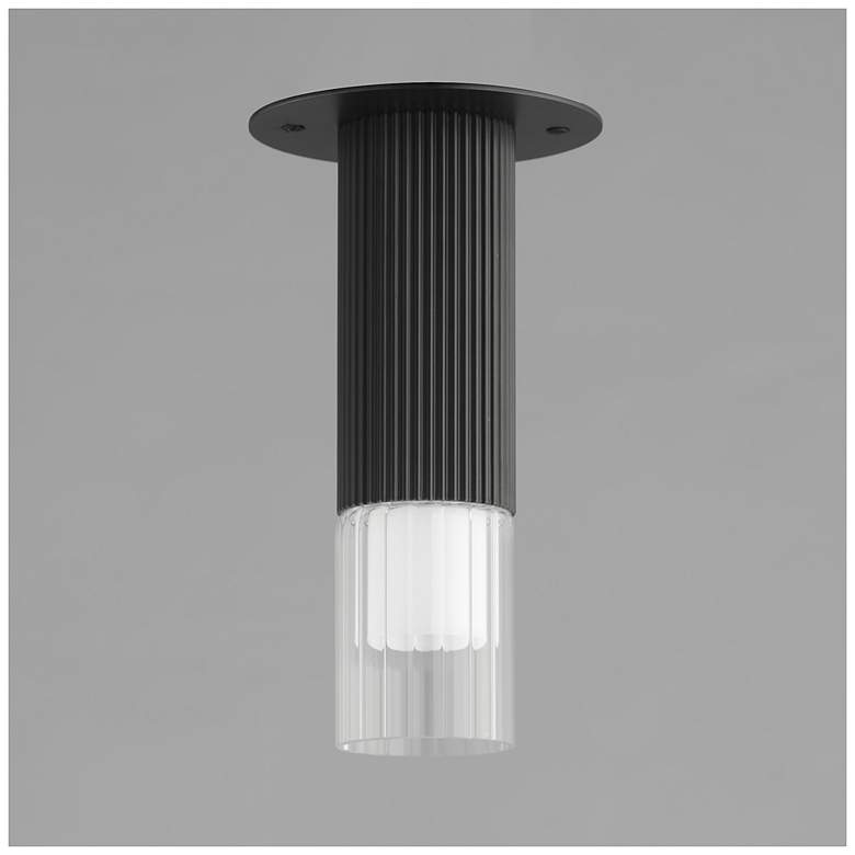 Image 2 ET2 Reeds 8 1/2" High Black LED Flush Mount more views