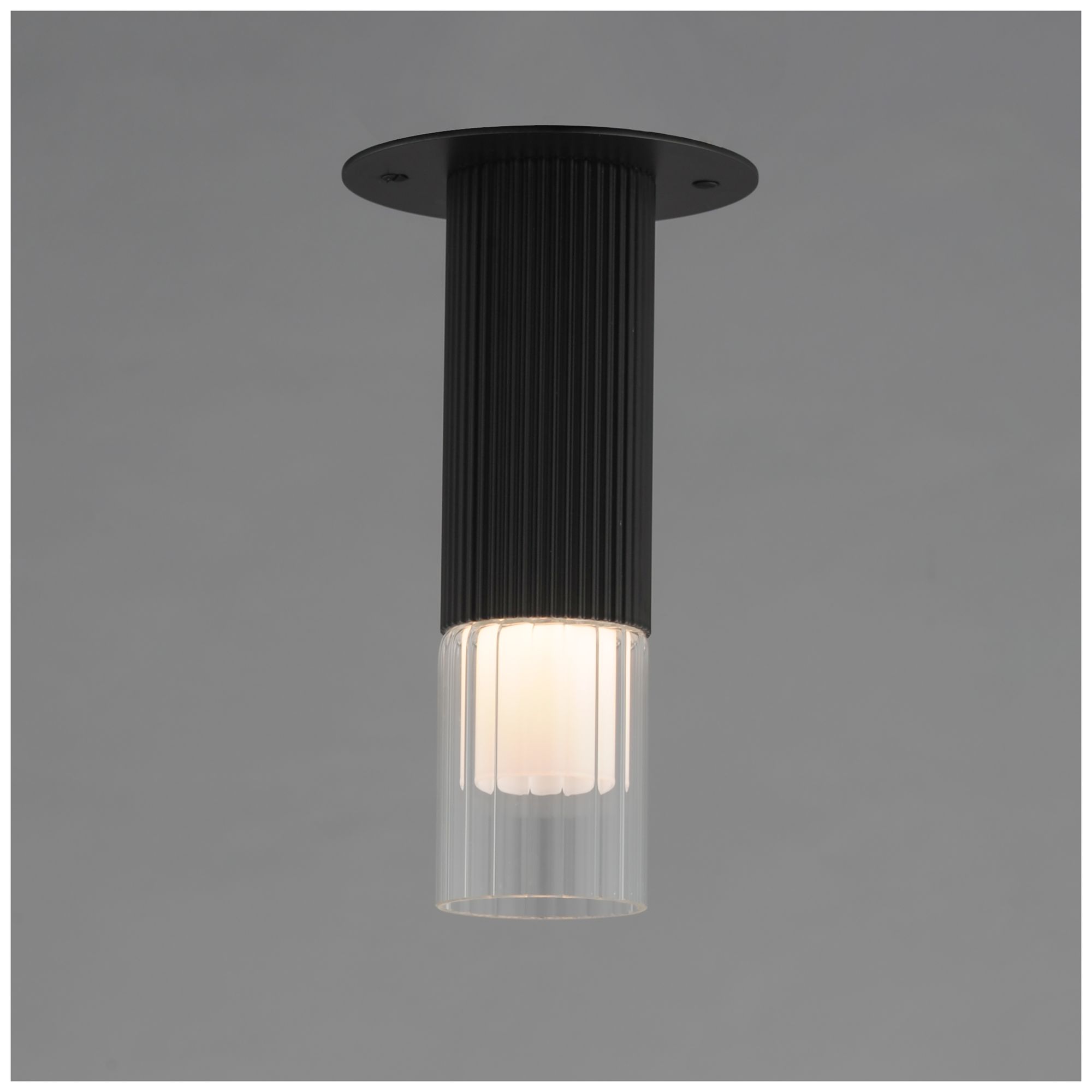 Image 3 ET2 Reeds 8 1/2" High Black LED Flush Mount more views
