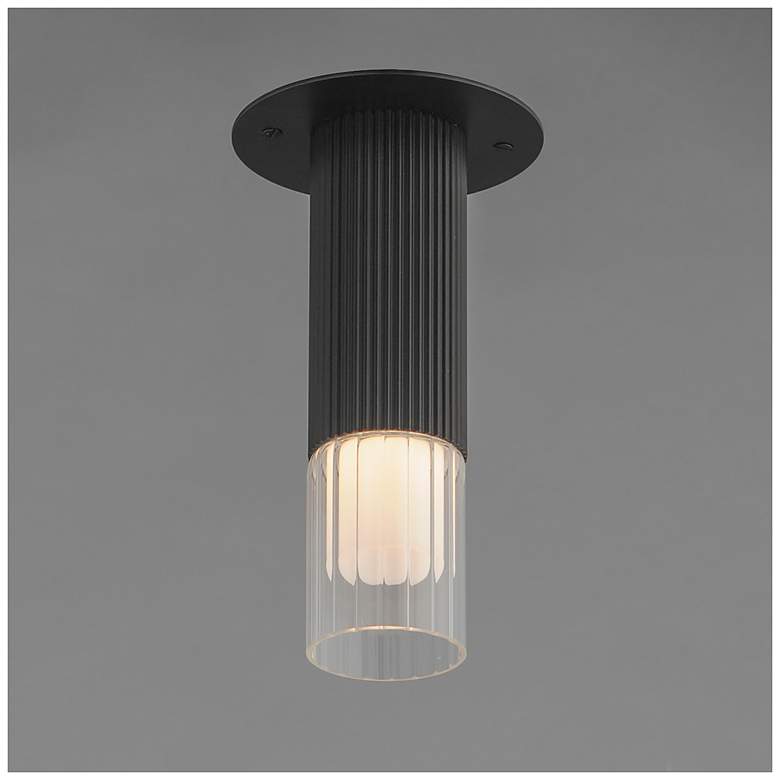 Image 4 ET2 Reeds 8 1/2" High Black LED Flush Mount more views