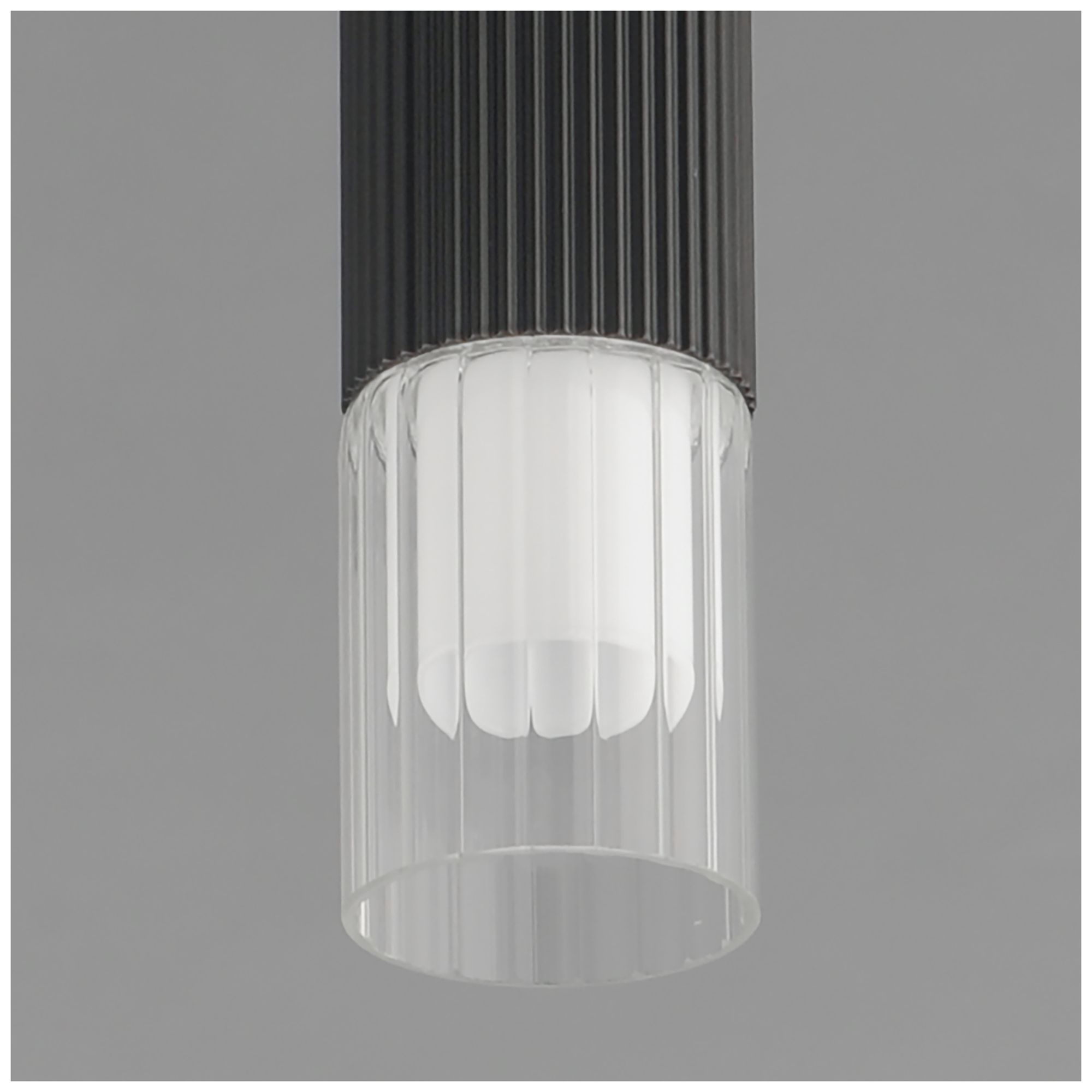 Image 5 ET2 Reeds 8 1/2" High Black LED Flush Mount more views