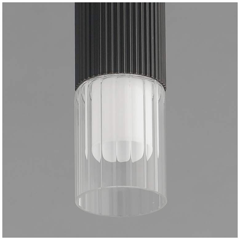 Image 5 ET2 Reeds 8 1/2" High Black LED Flush Mount more views
