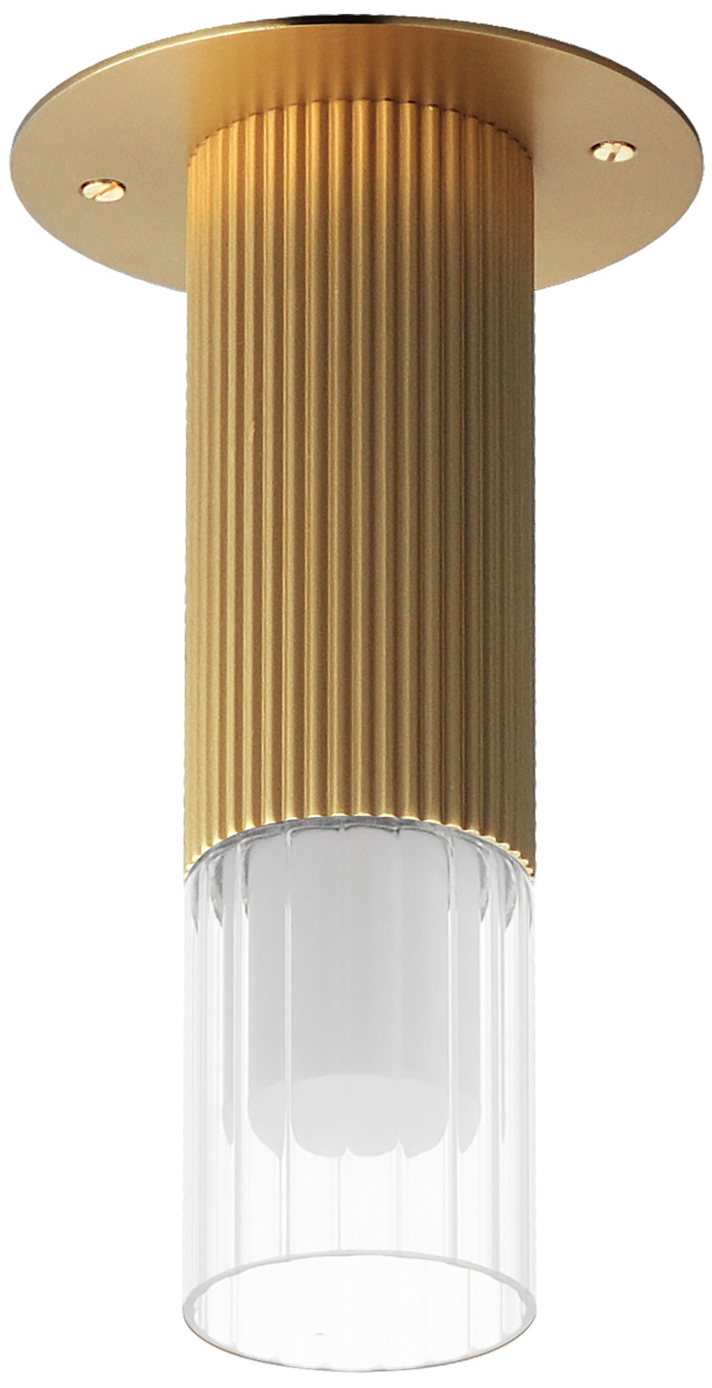 ET2 Reeds 8 1/2" High Gold LED Flush Mount